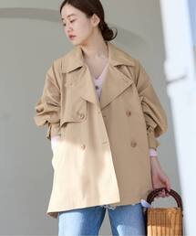 IENA（イエナ）の「《新色あり/追加4/洗濯機洗い可》ポプリンオーバーショートコート（トレンチコート）」