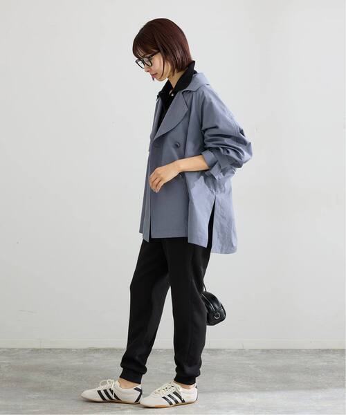 良品 IENA Peポプリンオーバーショートコート グレー 38サイズ 新色あり/追加4/洗濯機洗い可》ポプリンオーバーショートコート
