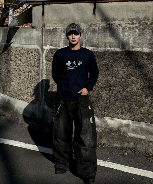 mydeepbluememories（マイディープブルーメモリーズ）の「SYMBOL GRAPHIC LONG SLEEVE(NAVY)（Tシャツ/カットソー・レディース・ネイビー・LARGE/SMALL）」の6枚目の写真