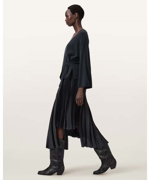 ALLSAINTS(オールセインツ)の「LUCILLE 2-IN-1 DRESS | LUCILLE 2-IN-1 ドレス・ワンピース(ワンピース・レディース・ブルー系その他・L/M/S/XS)」の4枚目の写真