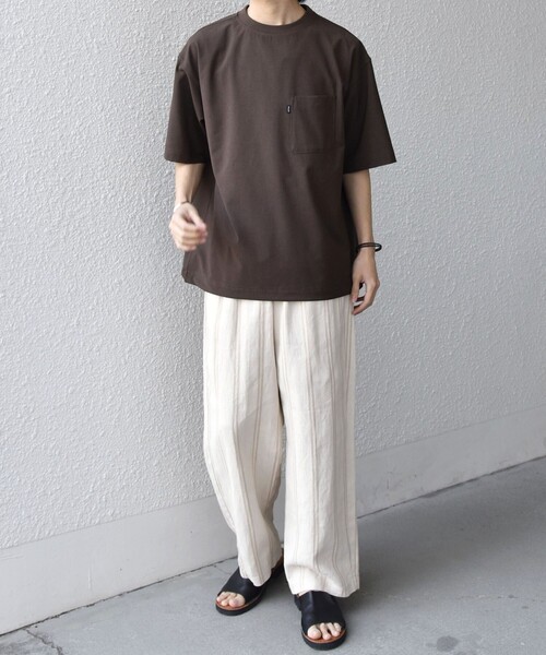 SHIPS any（シップス エニィ）の「SHIPS any: 〈洗濯機可能〉NOVELTEX リネン フリーサイズ リラックス イージー パンツ◇（その他パンツ・メンズ・ナチュラル/ブラック・ONE SIZE）」の10枚目の写真