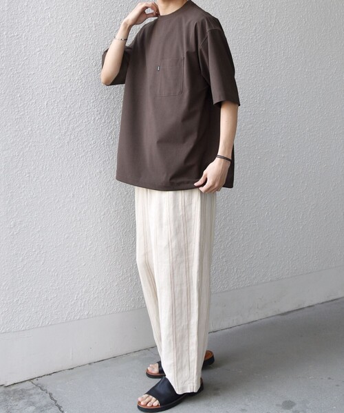 SHIPS any（シップス エニィ）の「SHIPS any: 〈洗濯機可能〉NOVELTEX リネン フリーサイズ リラックス イージー パンツ◇（その他パンツ・メンズ・ナチュラル/ブラック・ONE SIZE）」の11枚目の写真