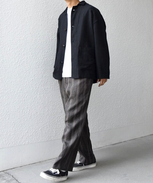 SHIPS any（シップス エニィ）の「SHIPS any: 〈洗濯機可能〉NOVELTEX リネン フリーサイズ リラックス イージー パンツ◇（その他パンツ・メンズ・ナチュラル/ブラック・ONE SIZE）」の16枚目の写真