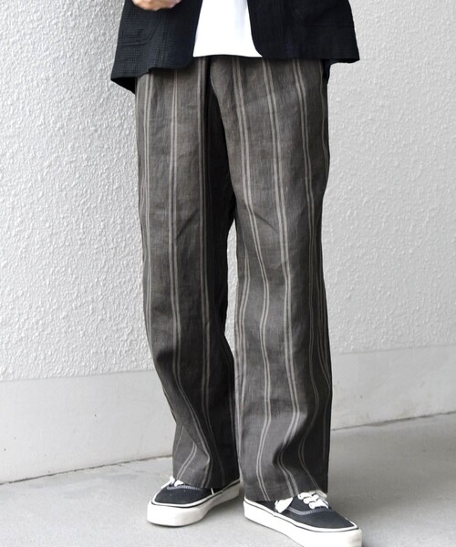 SHIPS any（シップス エニィ）の「SHIPS any: 〈洗濯機可能〉NOVELTEX リネン フリーサイズ リラックス イージー パンツ◇（その他パンツ・メンズ・ナチュラル/ブラック・ONE SIZE）」の17枚目の写真