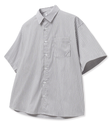 ROTEMBER（ローテンバー）の「マルチレールクロップストライプハーフシャツ[ホワイト]（シャツ/ブラウス）」