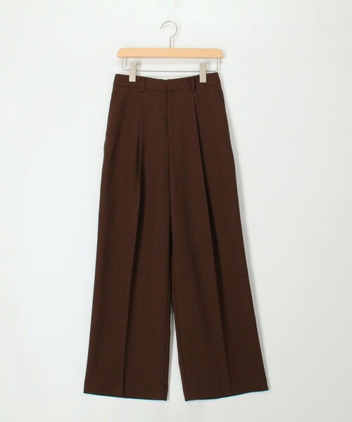 MICO COULIER（ミコクリエ）の「《セットアップ対応》【UVカット・接触冷感】ライトツイルセミワイドパンツ（その他パンツ・レディース・ネイビー/ブラウン/ベージュ・36/38）」の2枚目の写真