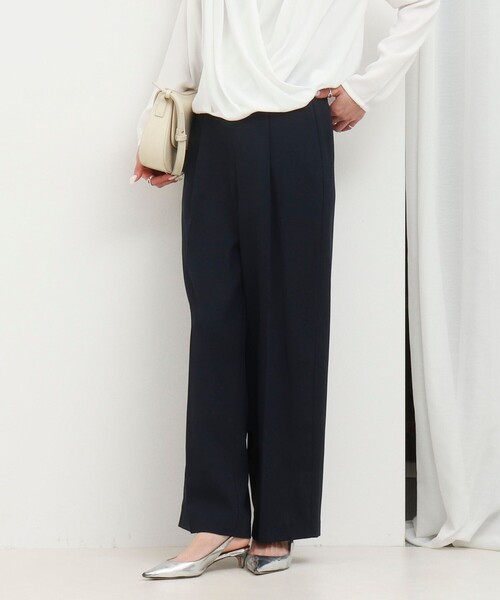 MICO COULIER（ミコクリエ）の「《セットアップ対応》【UVカット・接触冷感】ライトツイルセミワイドパンツ（その他パンツ・レディース・ネイビー/ブラウン/ベージュ・36/38）」の16枚目の写真