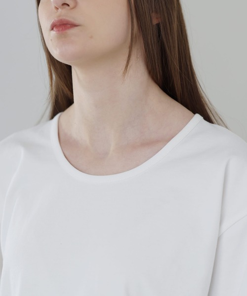 SOCCE（ソーシー）の「サイドスリットベーシックUネックコットンロングスリーブカットソー（Tシャツ/カットソー・メンズ・ホワイト/ブラック・M/S/XL/L）」の15枚目の写真