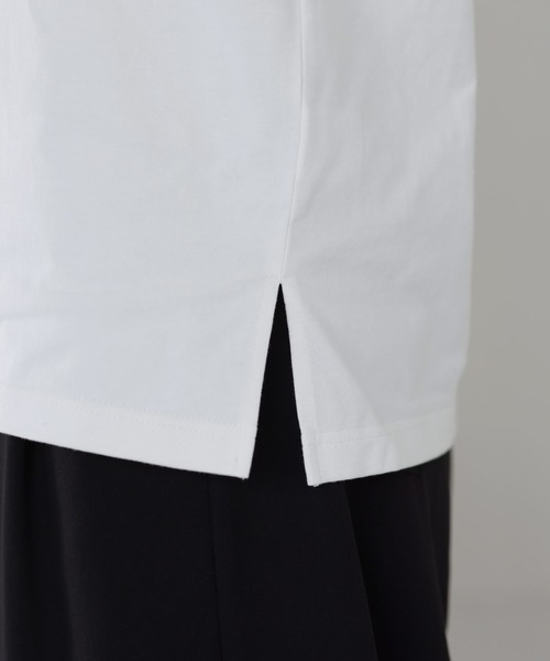 SOCCE（ソーシー）の「サイドスリットベーシックUネックコットンロングスリーブカットソー（Tシャツ/カットソー・メンズ・ホワイト/ブラック・M/S/XL/L）」の17枚目の写真
