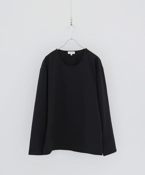 SOCCE（ソーシー）の「サイドスリットベーシックUネックコットンロングスリーブカットソー（Tシャツ/カットソー・メンズ・ホワイト/ブラック・M/S/XL/L）」の10枚目の写真