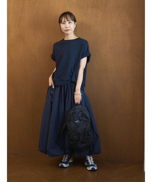 emmi（エミ）の「【USAGI ONLINE・ZOZO限定カラーあり】パッカブルバックパック/撥水（バックパック/リュック・レディース・ブルー/グレー/ライトベージュ/ブラック/オレンジ/ホワイト・F）」の7枚目の写真