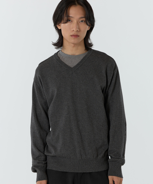 JUAN HOMME(ジュアンオム)の「リファインドVネックニット(チャコール)(ニット/セーター・メンズ・その他・LARGE/MEDIUM)」の4枚目の写真