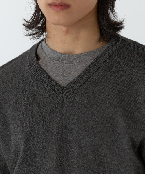 JUAN HOMME(ジュアンオム)の「リファインドVネックニット(チャコール)(ニット/セーター・メンズ・その他・LARGE/MEDIUM)」の5枚目の写真