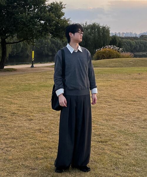JUAN HOMME(ジュアンオム)の「リファインドVネックニット(チャコール)(ニット/セーター・メンズ・その他・LARGE/MEDIUM)」の18枚目の写真