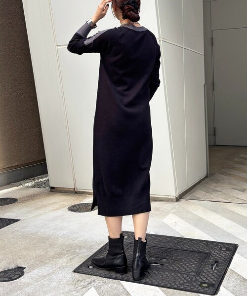 un dix cors（アンディコール）の「肩ラインワンピース（ワンピース・レディース・グリーン/ブラック/グレー・FREE）」の12枚目の写真