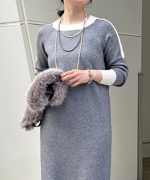 un dix cors（アンディコール）の「肩ラインワンピース（ワンピース・レディース・グリーン/ブラック/グレー・FREE）」の17枚目の写真