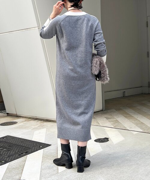 un dix cors（アンディコール）の「肩ラインワンピース（ワンピース・レディース・グリーン/ブラック/グレー・FREE）」の21枚目の写真