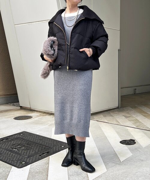 un dix cors（アンディコール）の「肩ラインワンピース（ワンピース・レディース・グリーン/ブラック/グレー・FREE）」の22枚目の写真