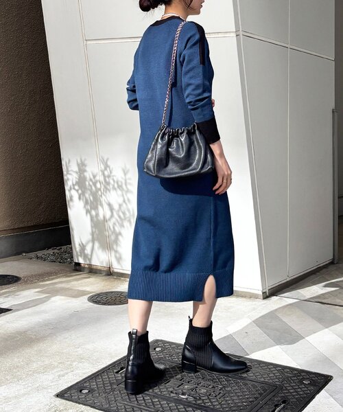 un dix cors（アンディコール）の「肩ラインワンピース（ワンピース・レディース・グリーン/ブラック/グレー・FREE）」の7枚目の写真