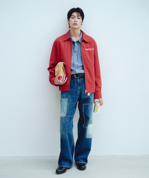 OLDTOWN DENIM JACKET オールドタウン　デニムジャケット old town work jacket red（デニムジャケット）｜UNIFORM BRIDGE