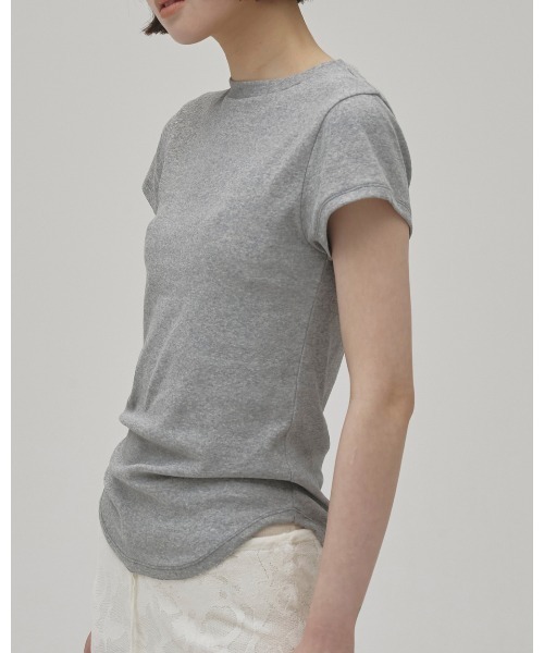 TODAYFUL(トゥデイフル)の「Soft Fraice T-shirts(Tシャツ/カットソー・レディース・スミクロ/グレー/アイボリー・FREE)」の15枚目の写真