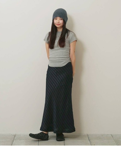 TODAYFUL(トゥデイフル)の「Soft Fraice T-shirts(Tシャツ/カットソー・レディース・スミクロ/グレー/アイボリー・FREE)」の12枚目の写真