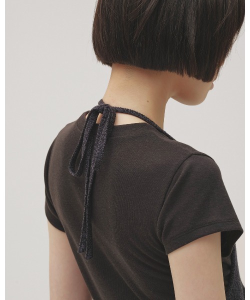 TODAYFUL(トゥデイフル)の「Soft Fraice T-shirts(Tシャツ/カットソー・レディース・スミクロ/グレー/アイボリー・FREE)」の11枚目の写真