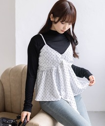 clear | 無地柄アソートリボン風ビスチェ［大人 カジュアル ガーリー 着回し力抜群］(キャミソール)