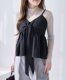 clear | 無地柄アソートリボン風ビスチェ［大人 カジュアル ガーリー 着回し力抜群］≪新作≫(キャミソール)