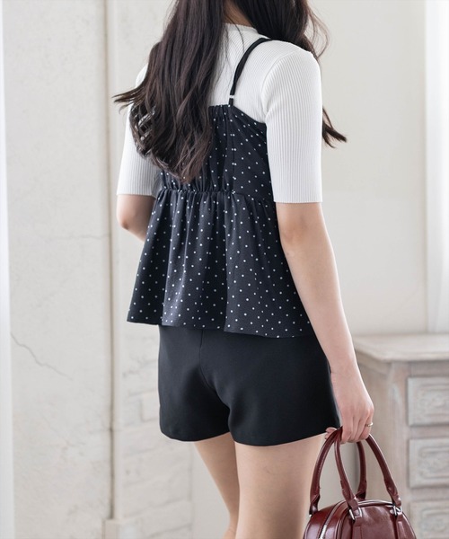 clear（クリア）の「無地柄アソートリボン風ビスチェ［大人 カジュアル ガーリー 着回し力抜群］≪新作≫（キャミソール・レディース・オフホワイト/ブラック系その他/ブラック/ホワイト系その他/イエロー・F）」の20枚目の写真