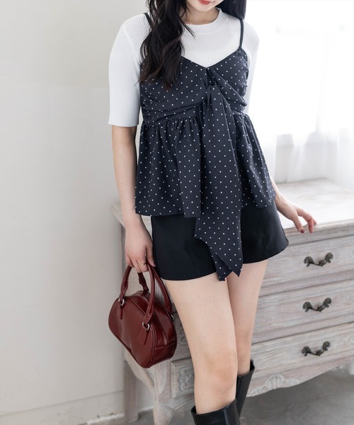 clear（クリア）の「無地柄アソートリボン風ビスチェ［大人 カジュアル ガーリー 着回し力抜群］≪新作≫（キャミソール・レディース・オフホワイト/ブラック系その他/ブラック/ホワイト系その他/イエロー・F）」の21枚目の写真