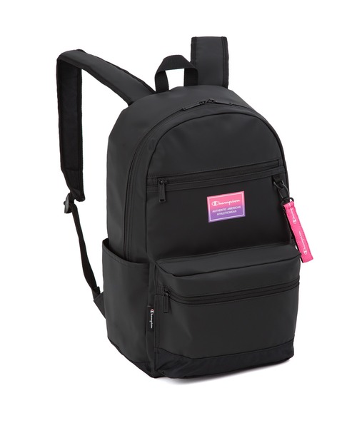 Champion（チャンピオン）の「チャンピオン リュックサック ラウンド型 通学 65452（バックパック/リュック・メンズ・ブラック×レッド/ブラック×ブラック/ブラック×グリーン/ブラック×ピンク・FREE）」の4枚目の写真