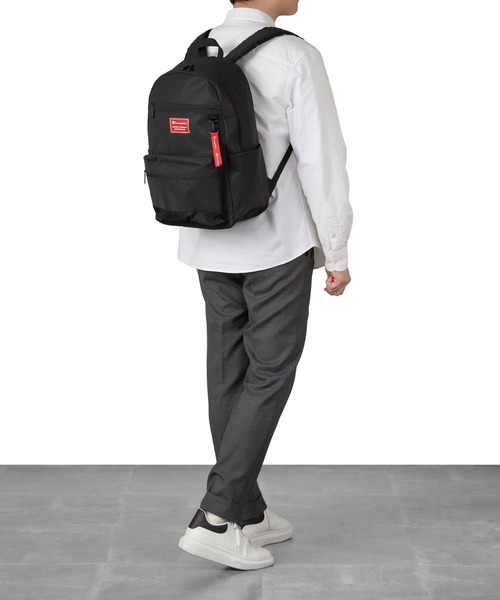 Champion（チャンピオン）の「チャンピオン リュックサック ラウンド型 通学 65452（バックパック/リュック・メンズ・ブラック×レッド/ブラック×ブラック/ブラック×グリーン/ブラック×ピンク・FREE）」の8枚目の写真