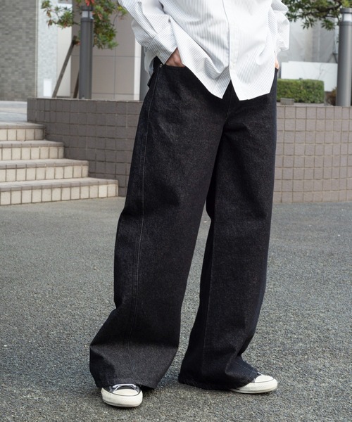 WEGO（ウィゴー）の「WEGO/【26年春夏新作】カバーフィットフラップデニムパンツ（デニムパンツ・メンズ・インディゴブルー/ブラック系2・MEDIUM/LARGE）」の8枚目の写真