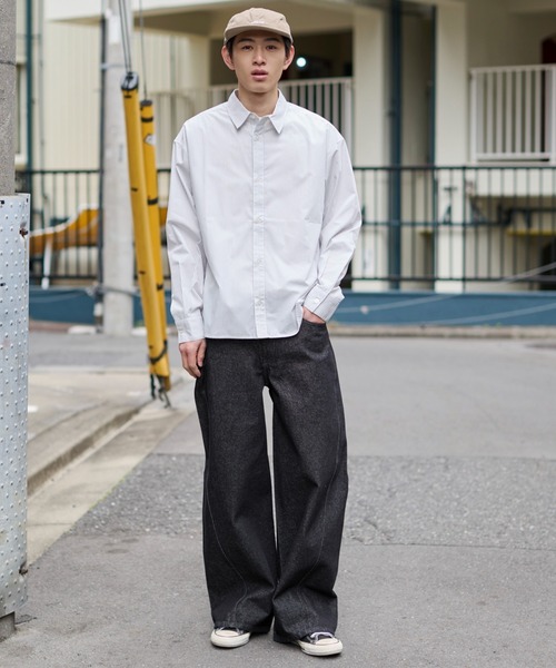 WEGO（ウィゴー）の「WEGO/【26年春夏新作】カバーフィットフラップデニムパンツ（デニムパンツ・メンズ・インディゴブルー/ブラック系2・MEDIUM/LARGE）」の14枚目の写真