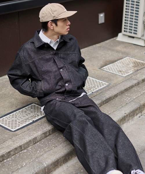 WEGO（ウィゴー）の「WEGO/【26年春夏新作】カバーフィットフラップデニムパンツ（デニムパンツ・メンズ・インディゴブルー/ブラック系2・MEDIUM/LARGE）」の21枚目の写真