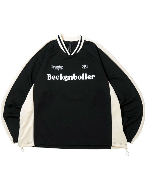 NOIZY（ノイジー）の「Pullover Game Shirt / プルオーバー ジャージ素材 ゲームシャツ（Tシャツ/カットソー・メンズ・White/Black・LARGE/MEDIUM）」の2枚目の写真