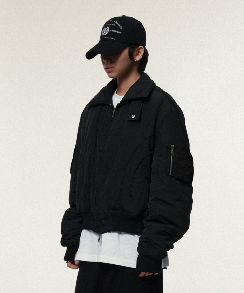 IDWS(アイドンワナセル)の「Solid High Neck Ma-1 Black(ブルゾン・レディース・その他・0)」の5枚目の写真