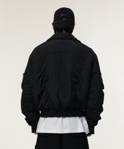IDWS(アイドンワナセル)の「Solid High Neck Ma-1 Black(ブルゾン・レディース・その他・0)」の7枚目の写真