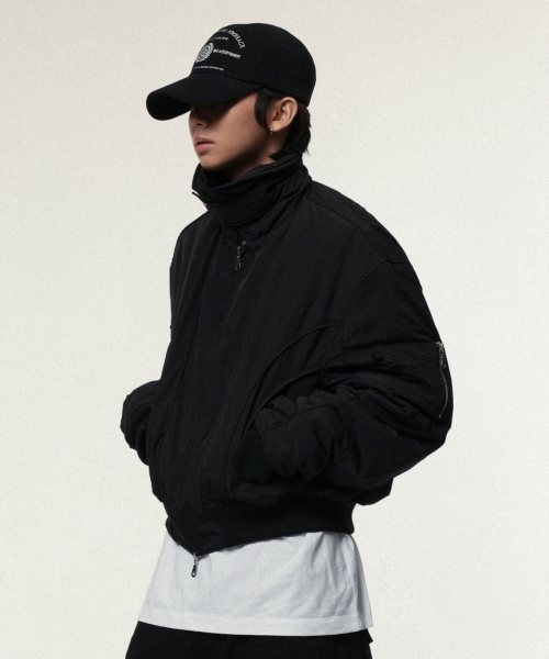 IDWS(アイドンワナセル)の「Solid High Neck Ma-1 Black(ブルゾン・レディース・その他・0)」の9枚目の写真