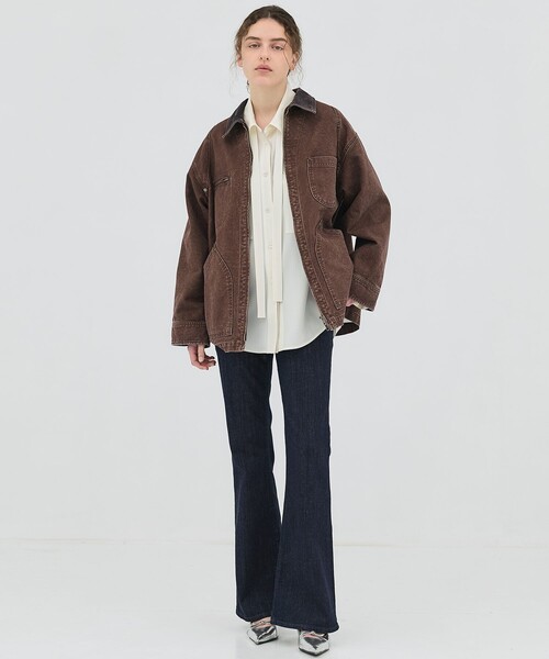 PUBLIC TOKYO（パブリックトウキョウ）の「【2026春新作】PUBLICDENIM SLIM BELL（デニムパンツ・レディース・ダークインディゴブルー・3/2/1）」の17枚目の写真