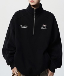 WESTBOY（ウエストボーイ）の「ハーフジップ ワンポイントロゴ刺しゅう オーバースウェット WO26S2TP03（スウェット）」