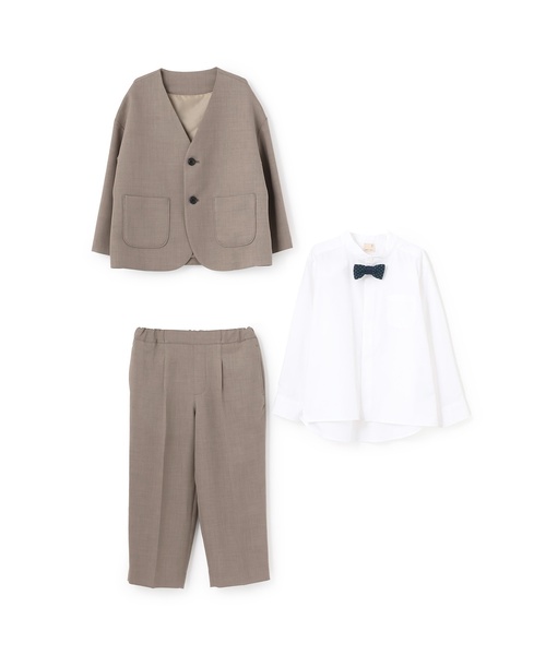 petit main（プティマイン）の「【セミフォーマル】ノーカラーJK+ロングパンツセット（スーツセット・キッズ・グレー/グレイッシュベージュ・110cm/120cm/130cm）」の21枚目の写真