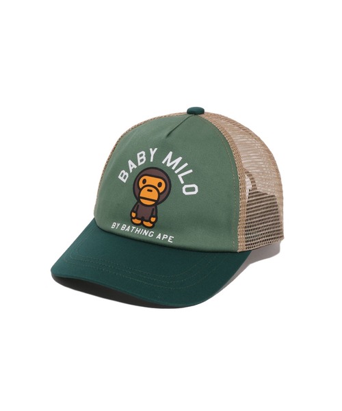 A BATHING APE(アベイシングエイプ)の「BABY MILO PANEL MESH CAP(キャップ・キッズ・ブルー/グリーン・FREE)」の2枚目の写真