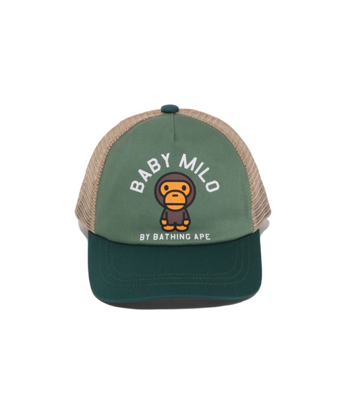 A BATHING APE(アベイシングエイプ)の「BABY MILO PANEL MESH CAP(キャップ・キッズ・ブルー/グリーン・FREE)」の3枚目の写真