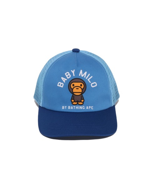 A BATHING APE(アベイシングエイプ)の「BABY MILO PANEL MESH CAP(キャップ・キッズ・ブルー/グリーン・FREE)」の4枚目の写真