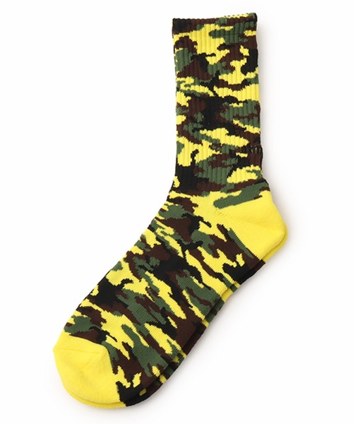 atmos（アトモス）の「atmos Jacquard Camo Socks / アトモス ジャガード カモ ソックス（ソックス/靴下・メンズ・グリーン系カモフラージュ/グレー系カモフラージュ・25-27）」の2枚目の写真