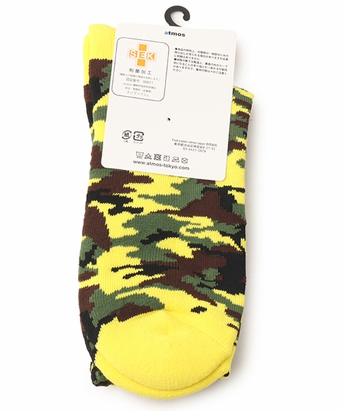 atmos（アトモス）の「atmos Jacquard Camo Socks / アトモス ジャガード カモ ソックス（ソックス/靴下・メンズ・グリーン系カモフラージュ/グレー系カモフラージュ・25-27）」の4枚目の写真