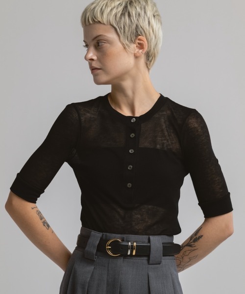 CINOH(�`�m)��LEATHER BELT/GOLD BUCKLE(�x���g)