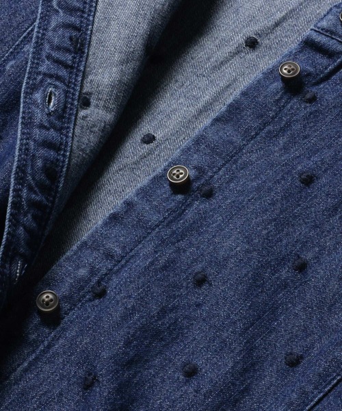 soulberry(ソウルベリー)の「雨つぶ刺繍のデニムワンピース(ワンピース・レディース・ネイビー・L/M/5L/4L/3L/LL)」の20枚目の写真